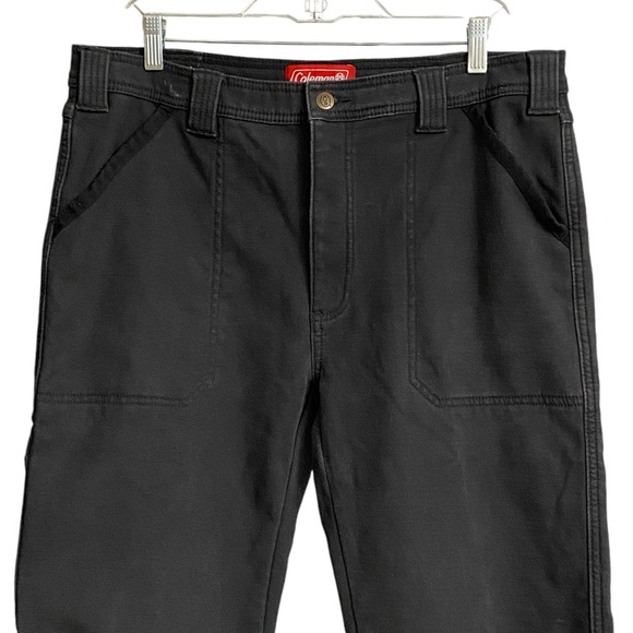 Coleman Fleece Lined Pants Men's Size 34/30 Utility Carpenter Grey Pockets - Picture 2 of 15